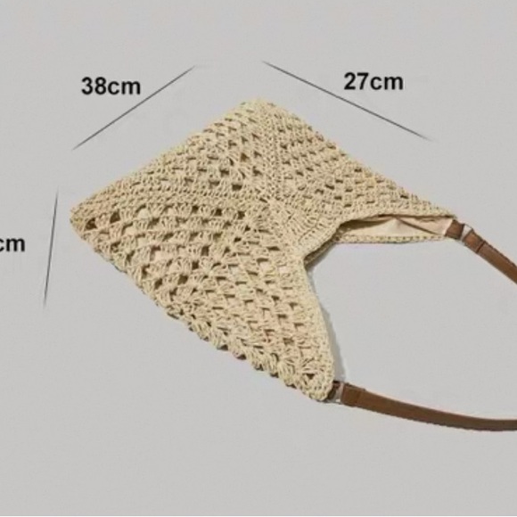 Zara Tan Woven Shoulder Bag with Shoulder Straps - Picture 4 of 5